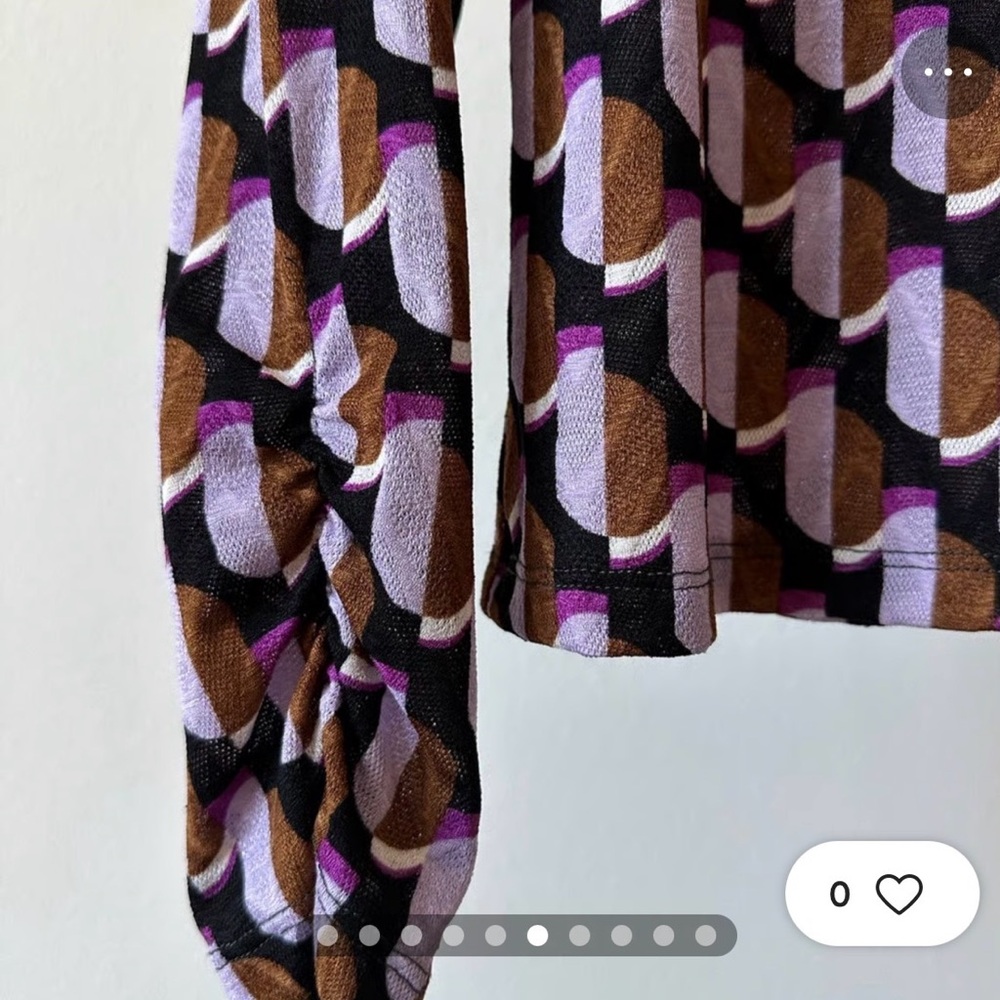 Worthington Geometric Patterned Top - Lavendar, B… - image 6